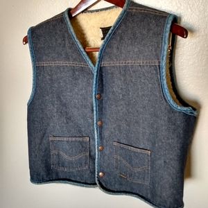 Vintage Roebuck Sears Sherpa lined waistcoat